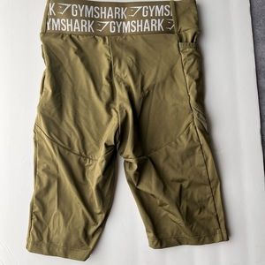 Gymshark Olive Green workout shorts in a biker style short. Size: Small